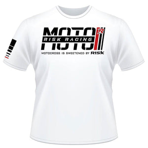Risk Racing Moto Retro White T-Shirt