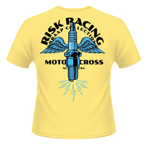 Risk Racing's Spark Wings T-Shirt (Back side)