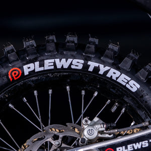 PLEWS White Tire Lettering Stickers - 2pc