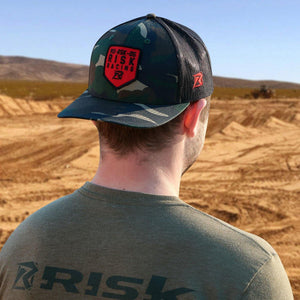 Risk Camo Red Patch Snapback Trucker Hat - Risk Racing