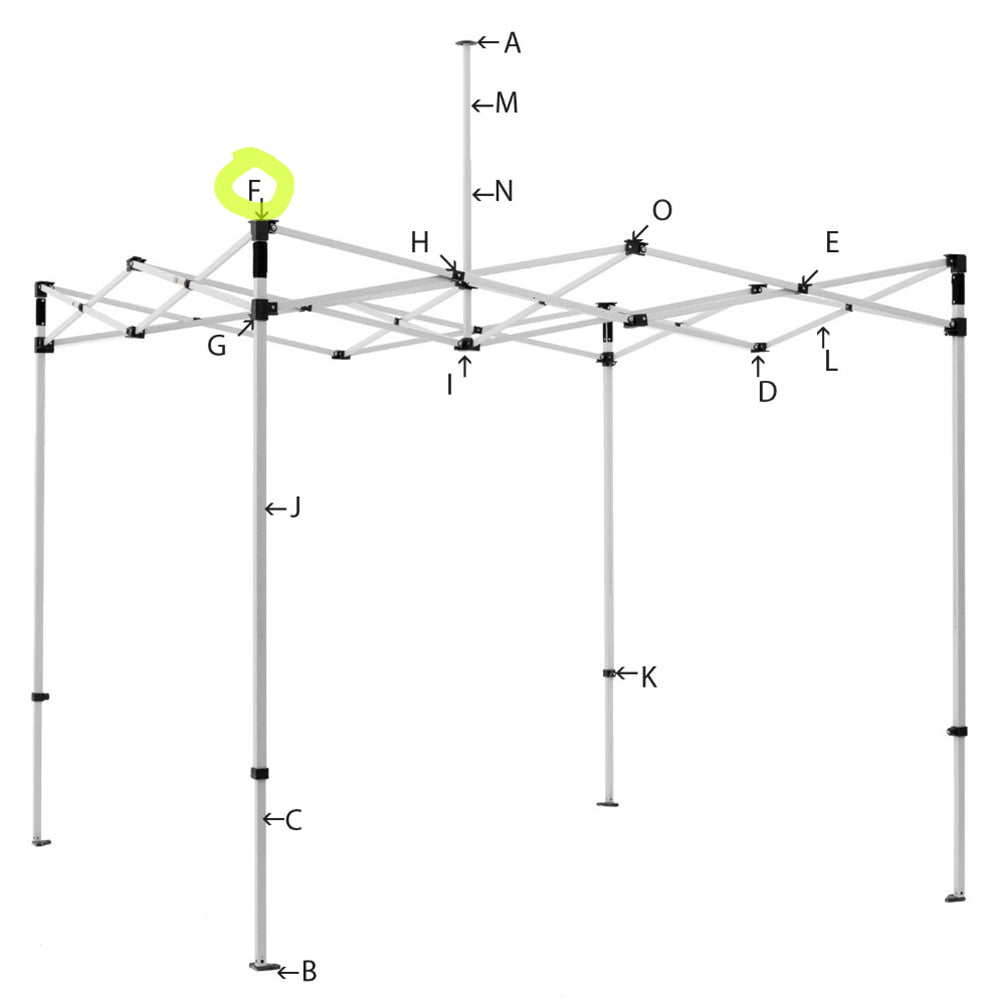 Tent Parts -F- 2 way outer leg bracket