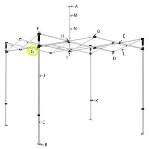 Tent Parts -G- 2-way outer leg slider bracket