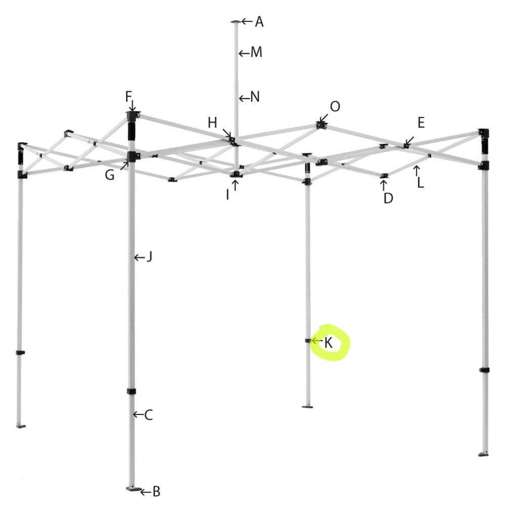 Tent Parts -K- Inner leg height adjuster