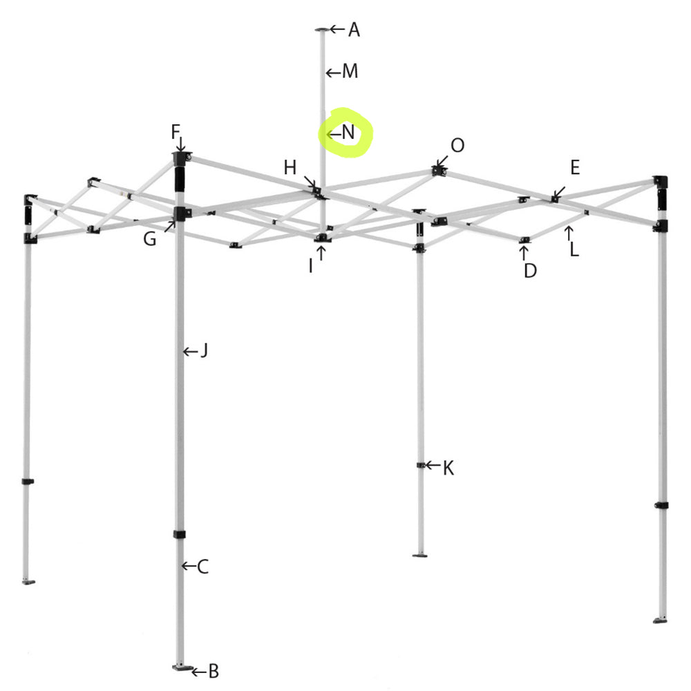 Tent Parts -N- Peak pole lower