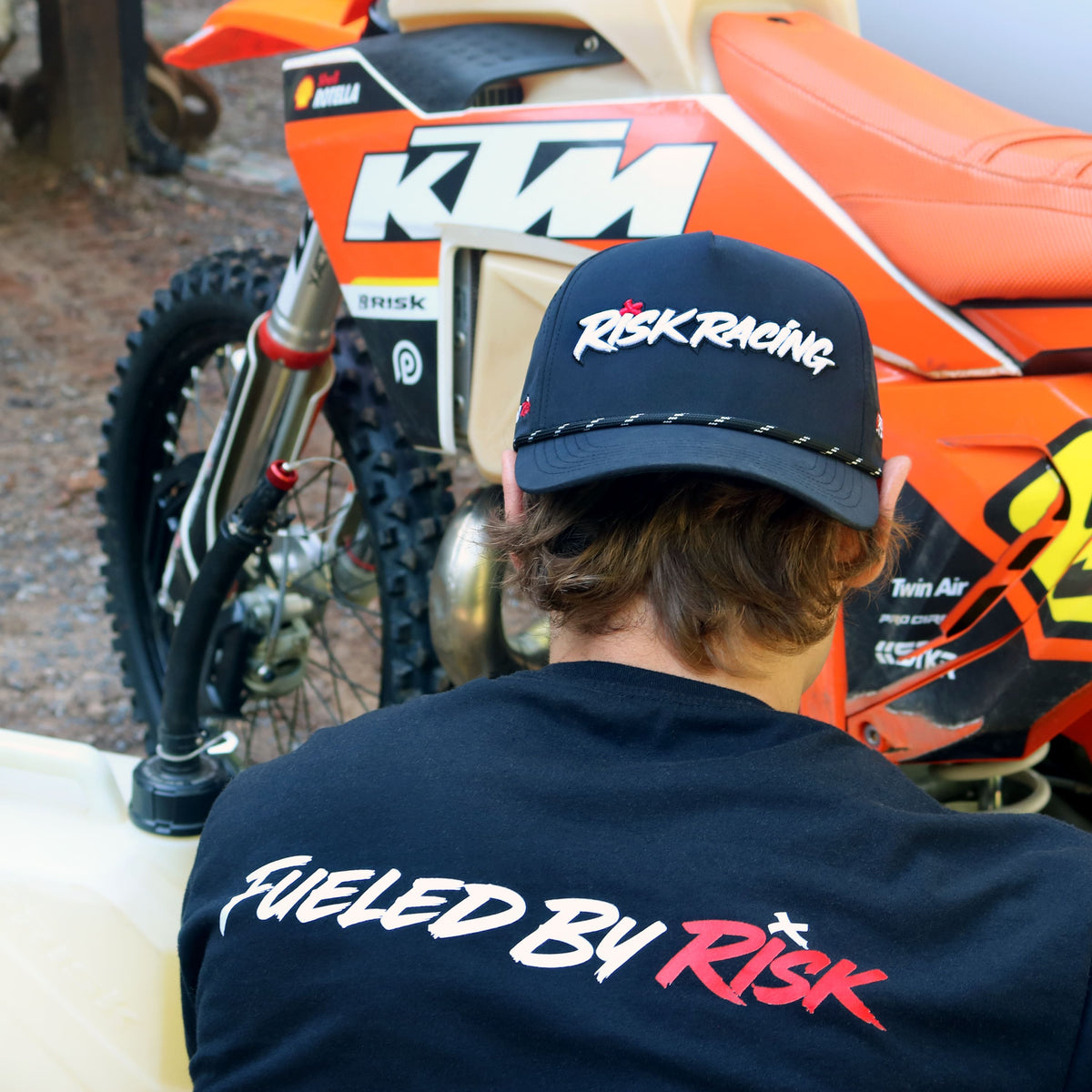 Fueled By Risk - BLACK - Motocross T-Shirt