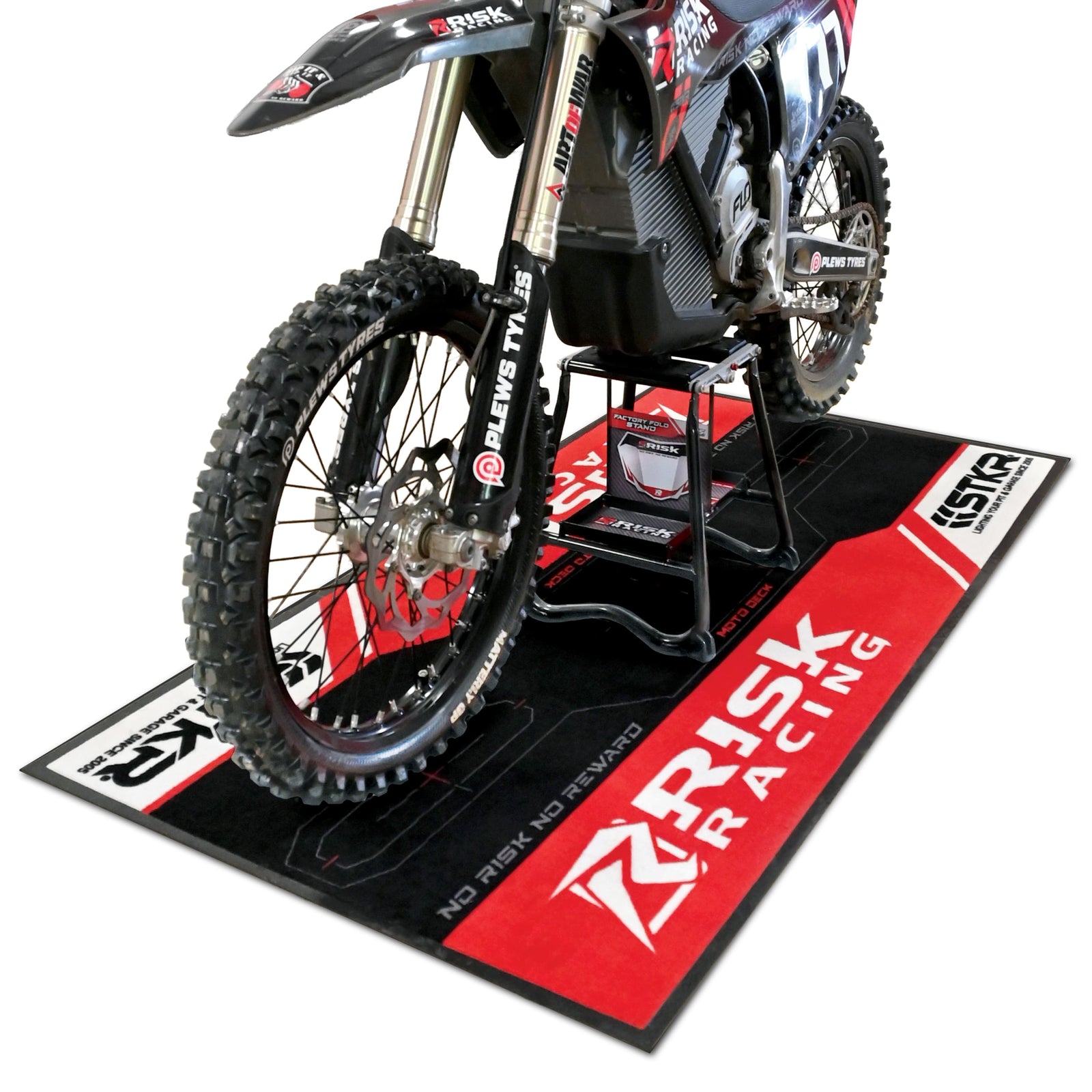 Risk Racing Carpeted Pit Mat, angled product view