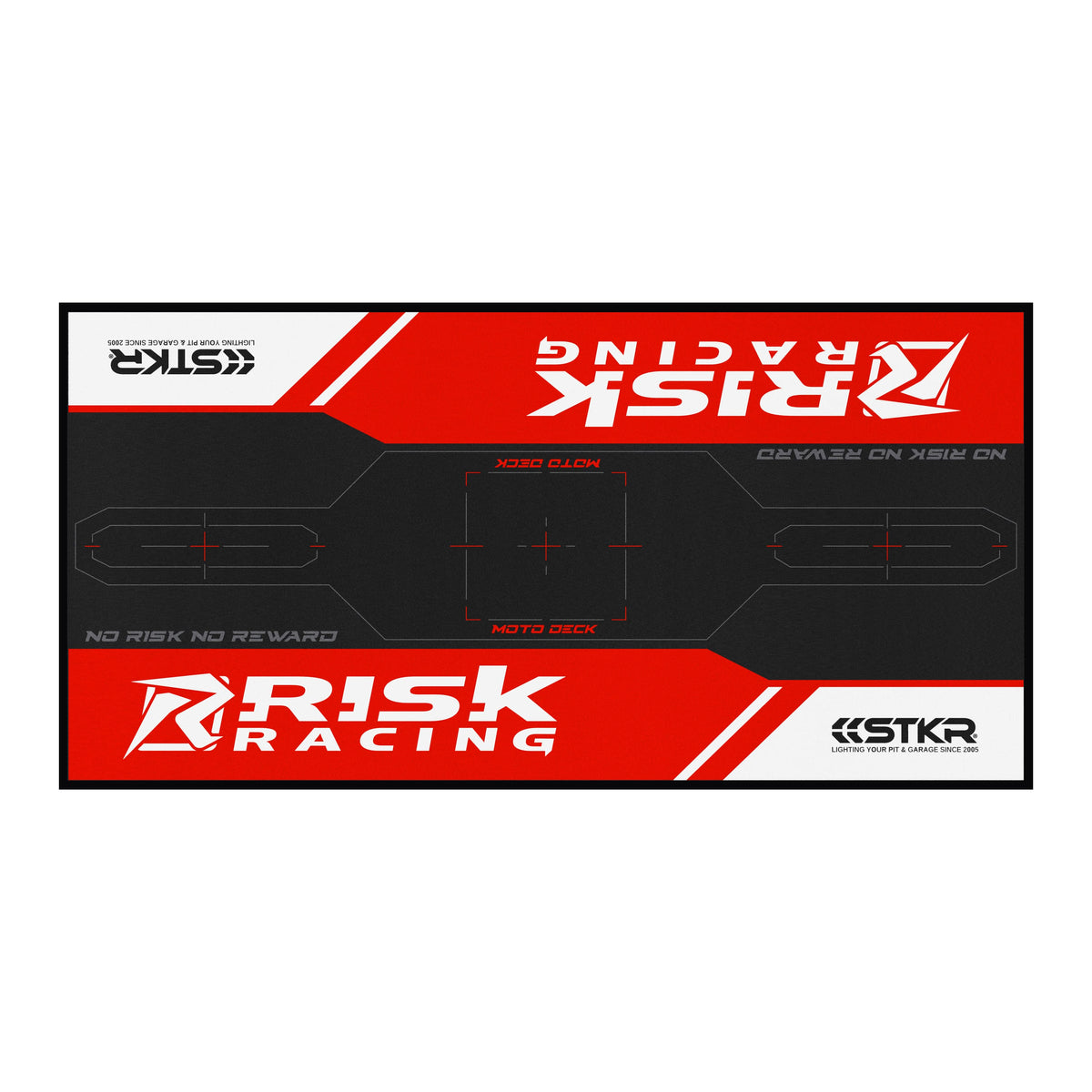 Risk Racing Carpeted Pit Mat, overhead product view