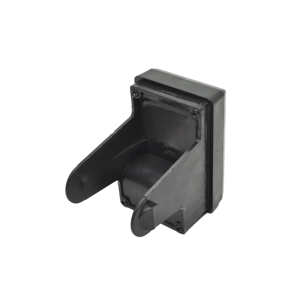 A black electronic gate part, designed for the Holeshot Pro model.