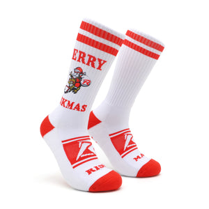 Merry Riskmas - Festive Edition Moto Socks - by RISK RACING