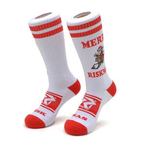 Merry Riskmas - Festive Edition Moto Socks - by RISK RACING