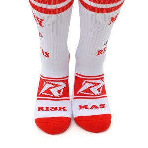 Merry Riskmas - Festive Edition Moto Socks - by RISK RACING