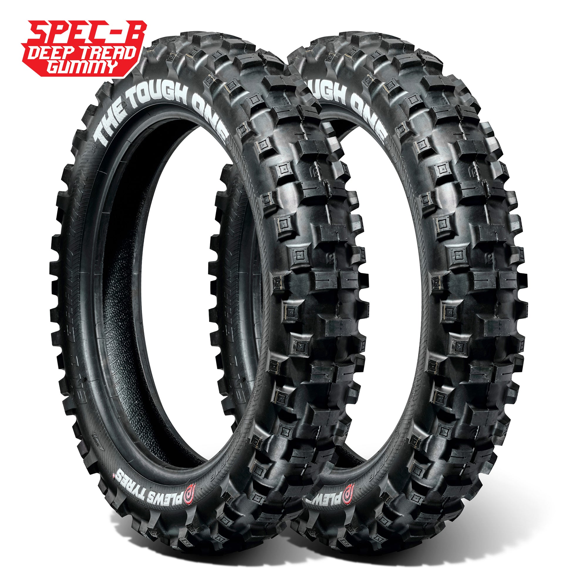 Plews Tyres | TOUGH ONE SPEC-B Enduro Double Rear Set | Two EN1 TOUGH ONE SPEC-B Rear Enduro Tire Bundle