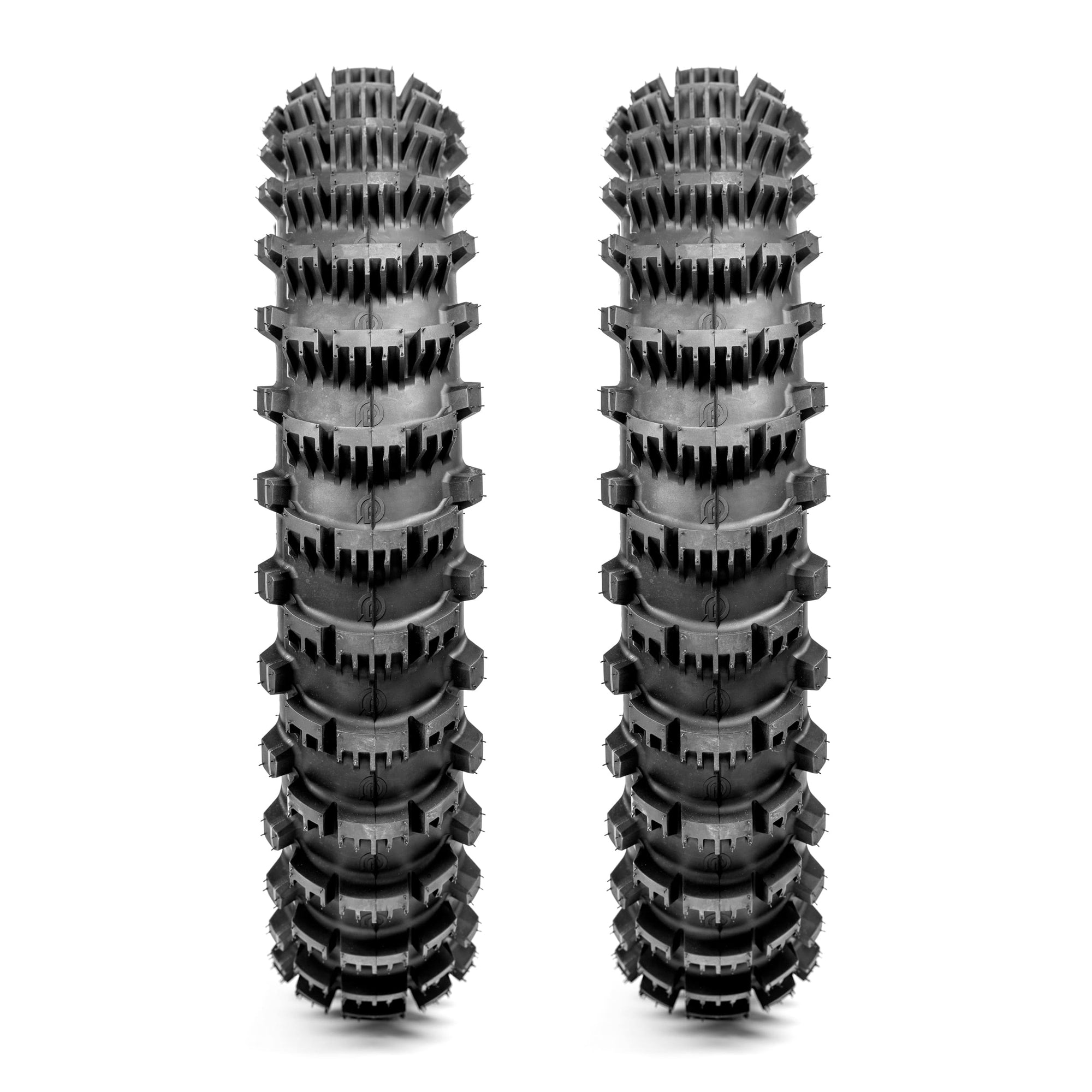 Plews Tyres | Sand/Mud Double Rear | Two MX1 HAWKSTONE GP Rear Motocross Paddle Tire Bundle - 3/4 view