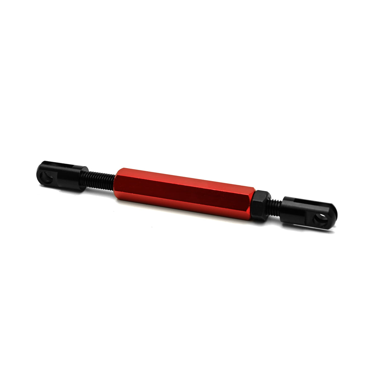 Red & black anodized turnbuckle replacement part for an ATS stand 
