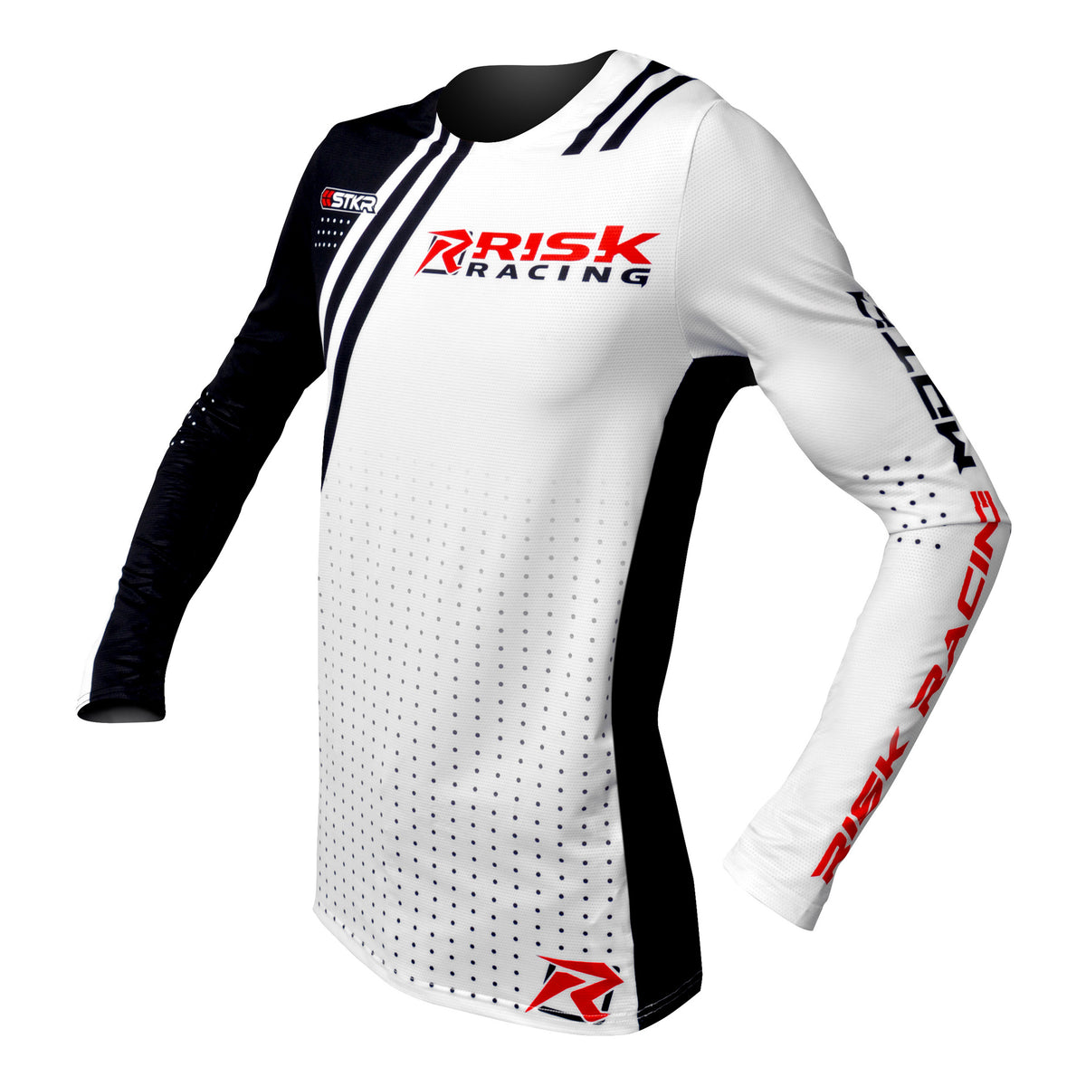 Risk Racing Youth Motocross Jersey White Black