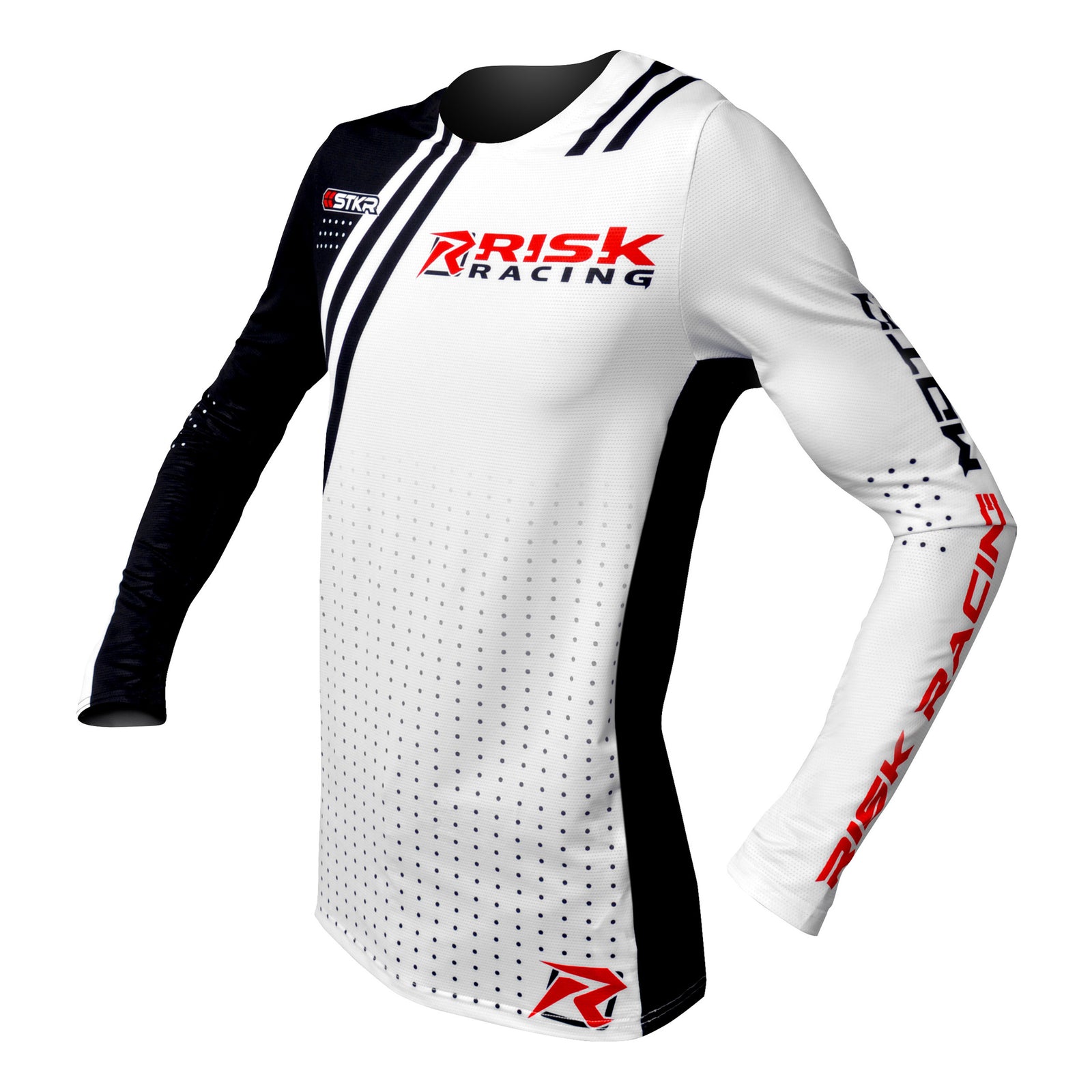 Risk Racing Youth Motocross Jersey White Black