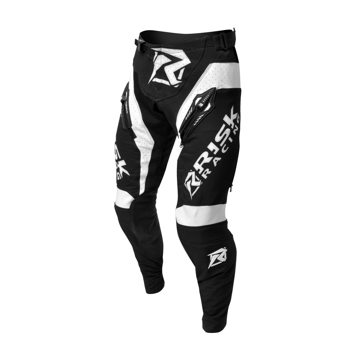 Risk Racing VENTilate PRO Black and White Youth Motocross Pants