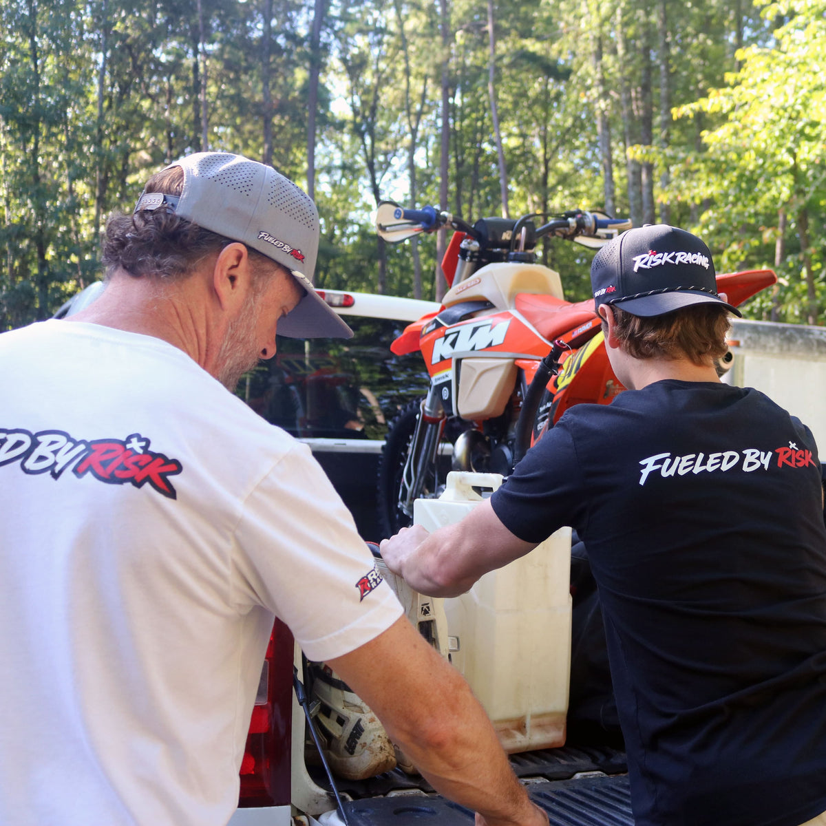 Fueled By Risk - WHITE - Motocross T-Shirt