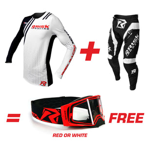 VENTilate PRO B&W Jersey, Pants, & MX Goggles Bundle