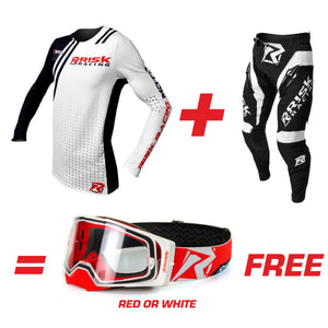 VENTilate PRO B&W Jersey, Pants, & MX Goggles Bundle