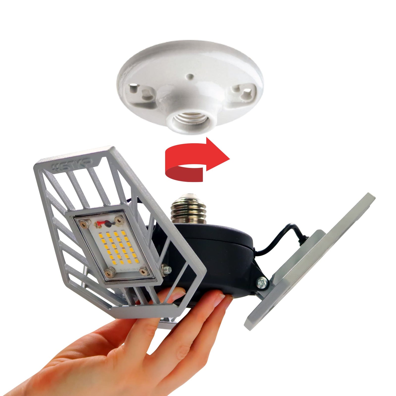 TRiLIGHT - Plafonnier de garage activé par le mouvement