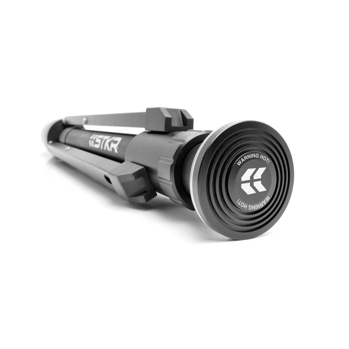 Folded up FLi-Pro Plus 10' Telescoping Area Light. camera focused on the top of the light head.