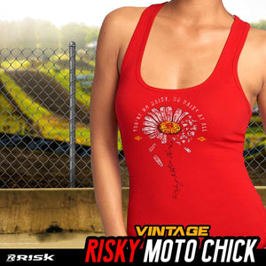 Risk Sunflower Red Women's Racerback Tank