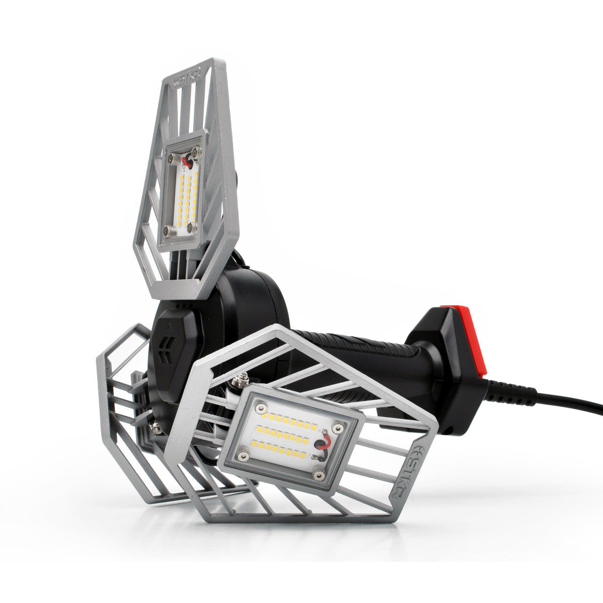 TRiLIGHT Shoplight V2 3-quarter front side view 2 fins in