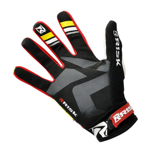Risk Racing VENTilate V2 Glove - Yellow/Red - Motocross Riding Gear by Risk Racing - palm view