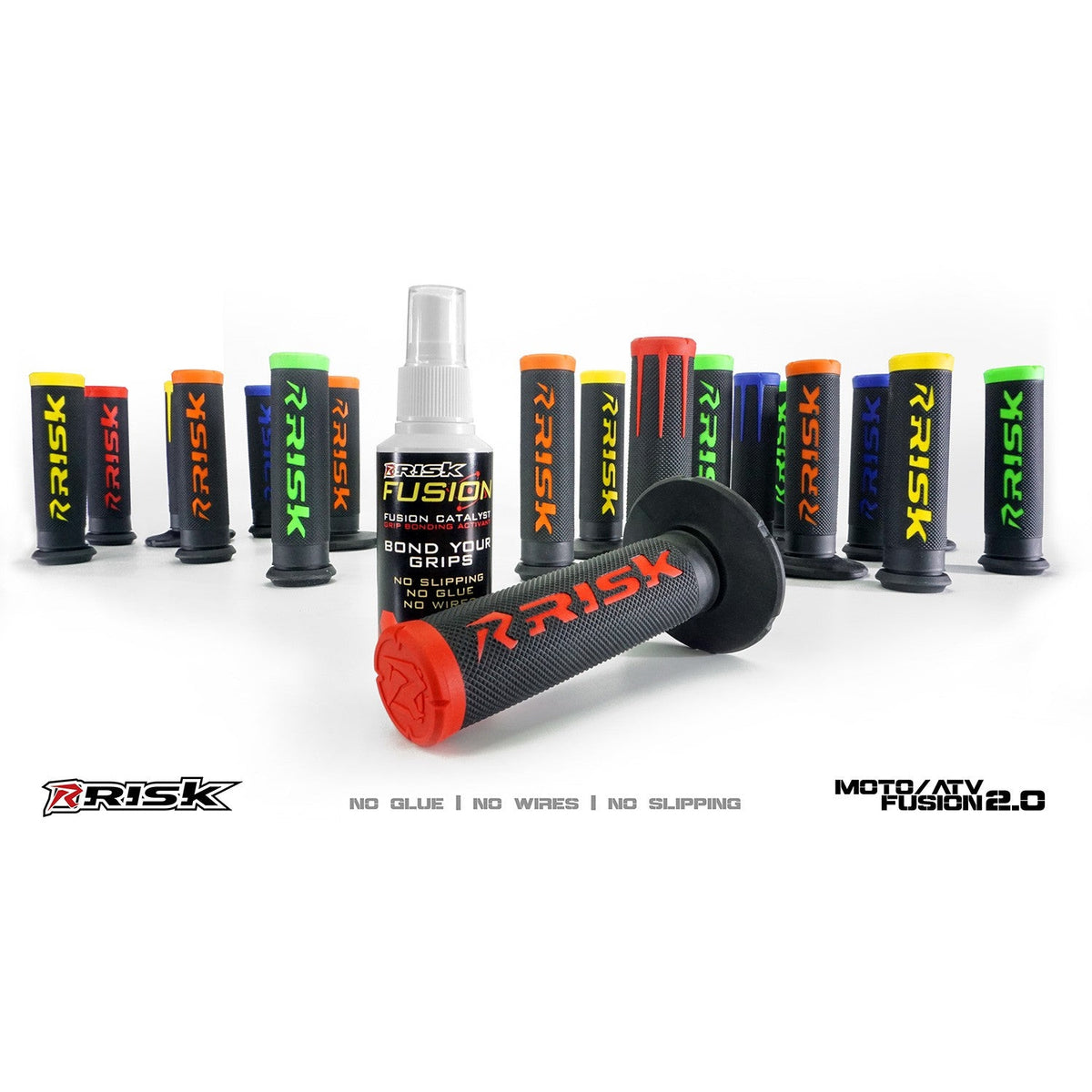 FUSION 2.0 Ergo Moto Grips with Fusion Grip Tech Bonding System