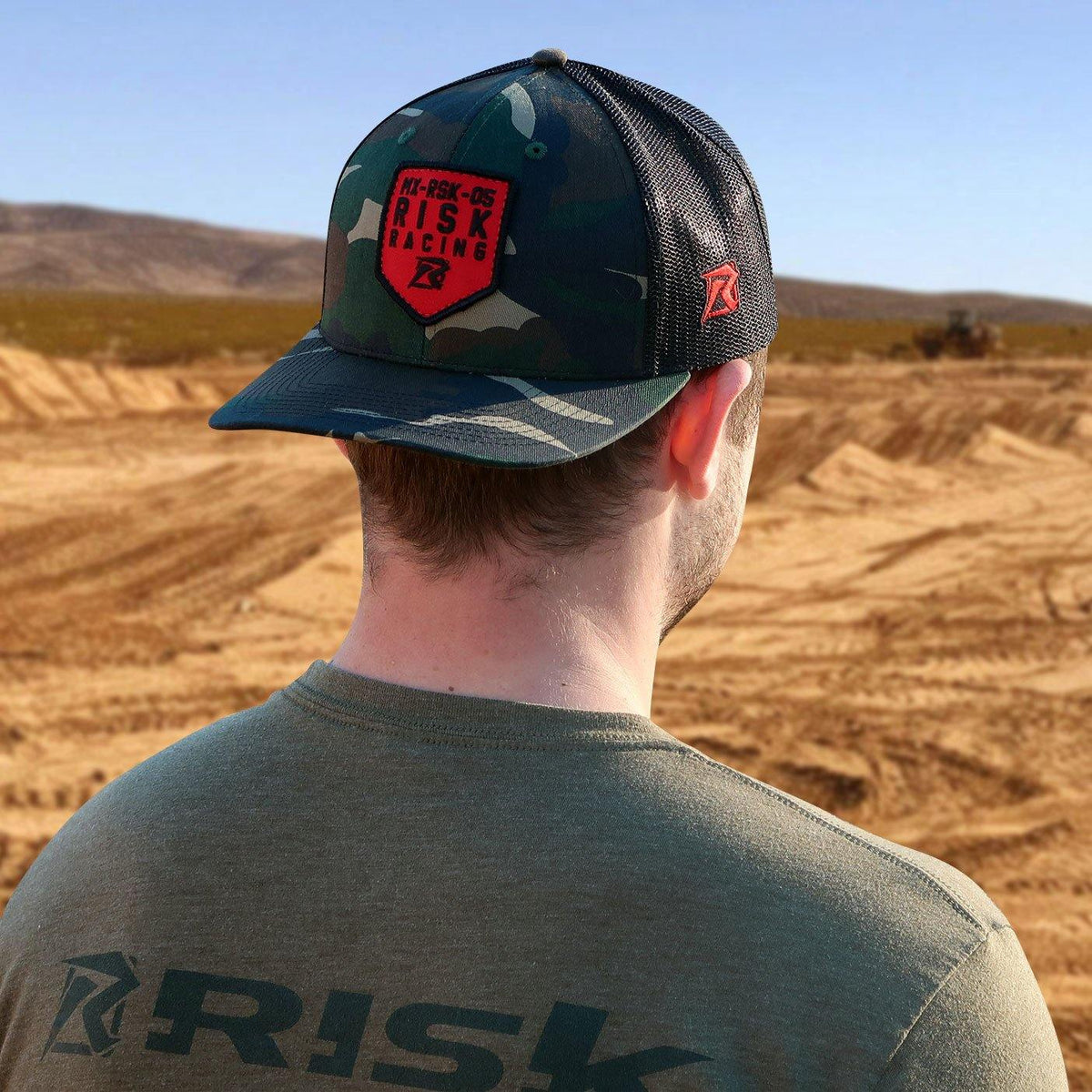 Risk Camo Red Patch Snapback Trucker Hat - Risk Racing