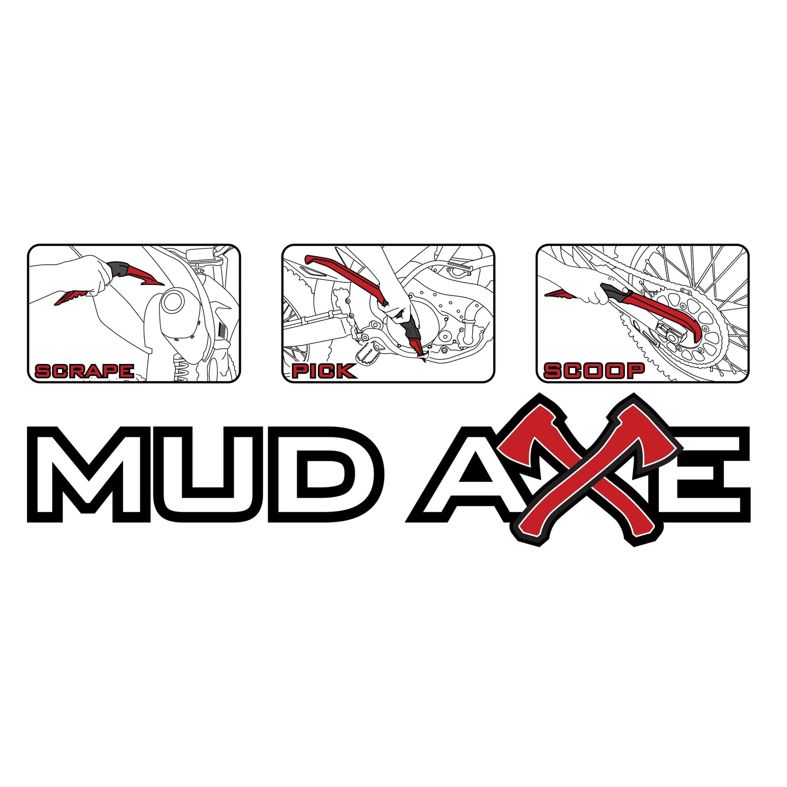 2 shot of the mud axe dirt bike accessory